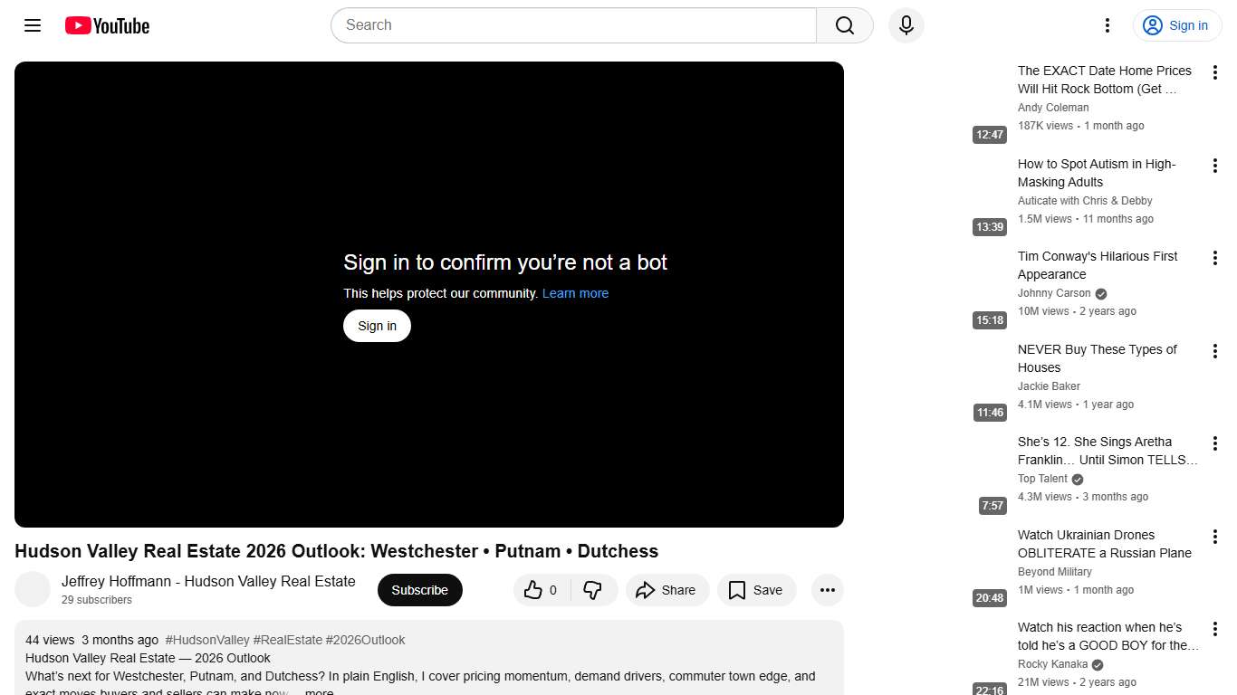 Hudson Valley Real Estate 2026 Outlook: Westchester • Putnam • Dutchess - YouTube