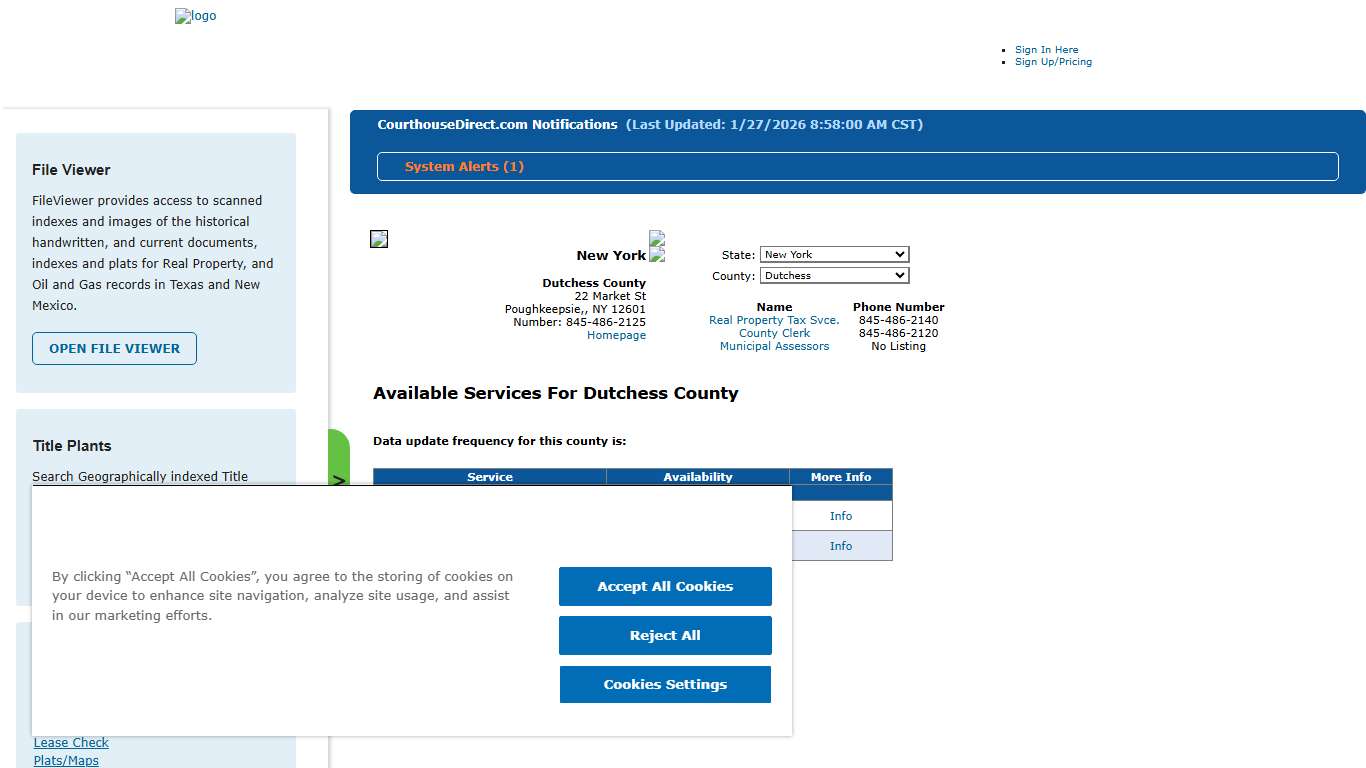 Search Dutchess County Public Property Records Online CourthouseDirect.com