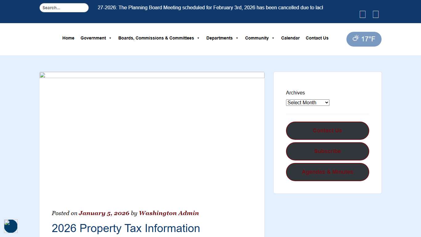 2026 Property Tax Information – Town of Washington Dutchess County NY